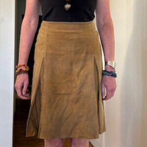 90's vintage Miu Miu suede skirt  in tan